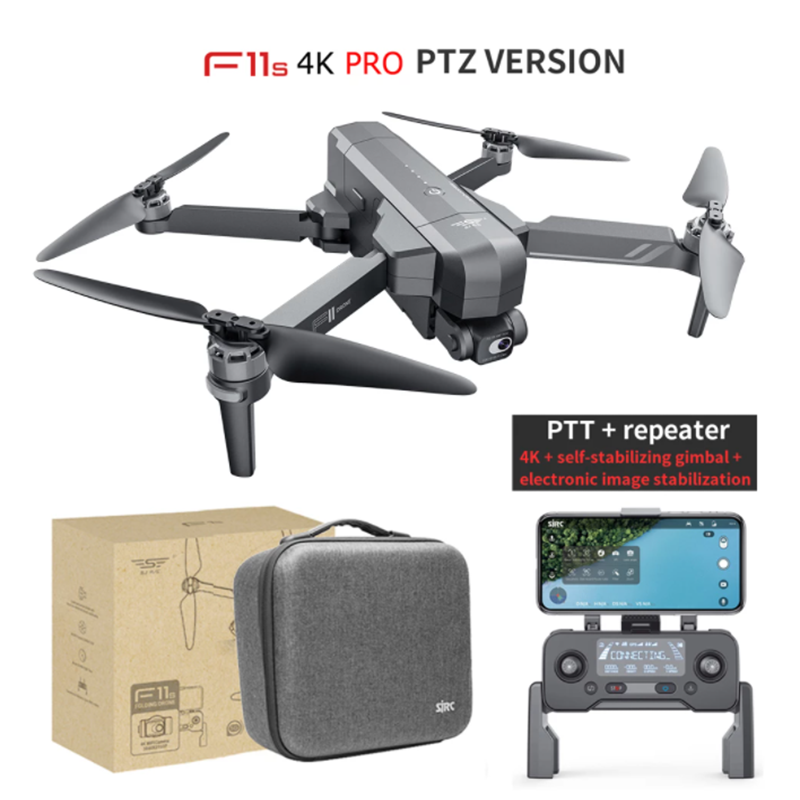 SJRC F11S 4K 프로 카메라 드론 4k Profesional 3KM WIFI GPS EIS 손떨림 방지 짐벌 FPV Brushless Quadcopter Professional Dron